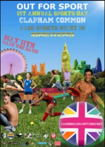 Out for Sport 1st Annual Sports Day at Clapham Common - Event poster