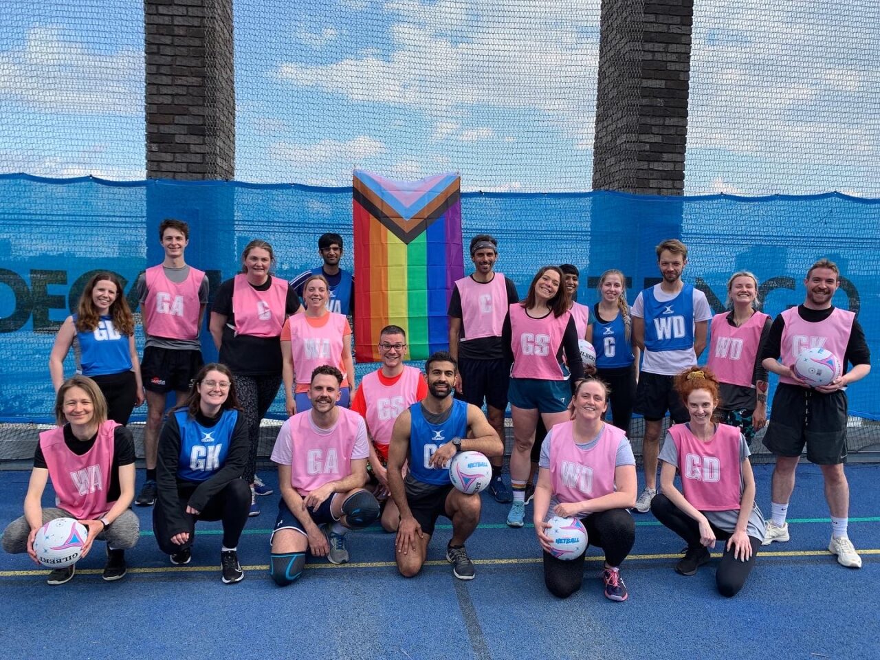 Group of LGBTQ+ netball players