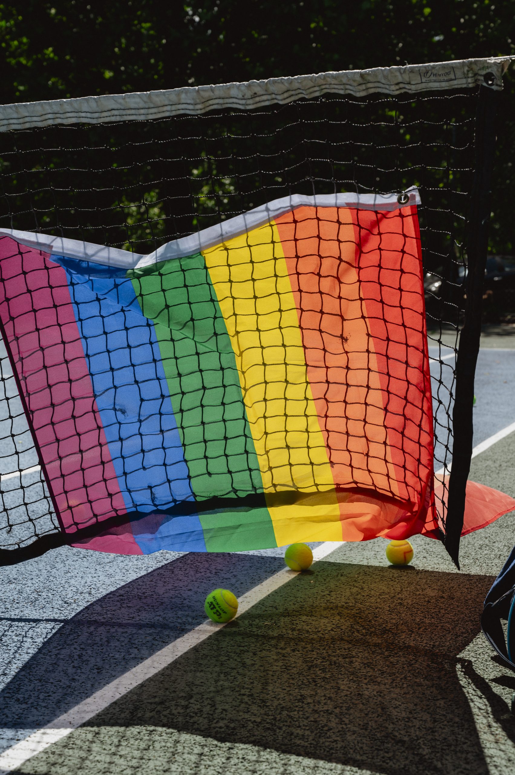 Pride flag at an Out For Sport event