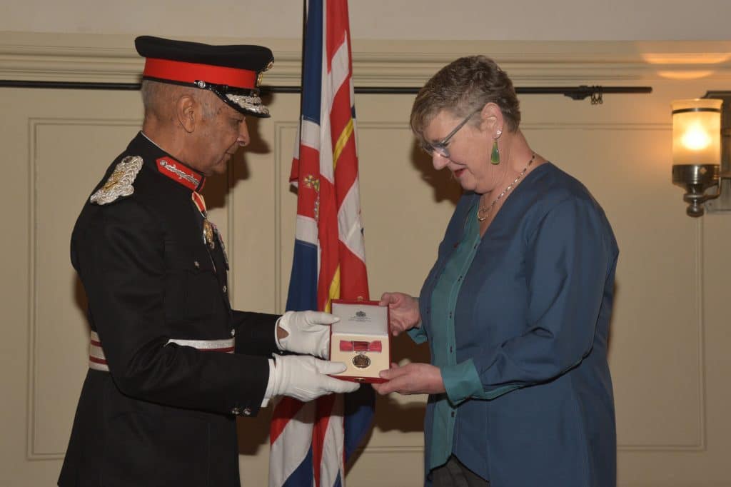 Vicki Carter receives her British Empire Medal