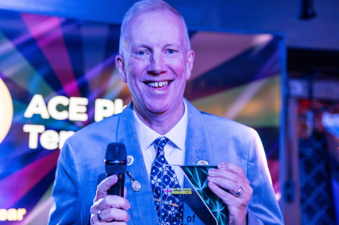 Leigh Armstrong from ACE Players Tennis Croydon at the Out For Sport Awards 2026